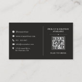 Rustic Ambachtelijk Sourdough Bakkerij QR Code Visitekaartje (Achterkant)
