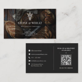 Rustic Ambachtelijk Sourdough Bakkerij QR Code Visitekaartje