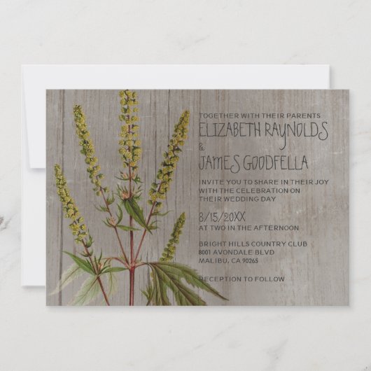 Rustic Ambrosia Wedding Invitations Kaart (Voorkant)