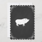 Rustic American 4th of Juli BBQ Party Chalkboard Kaart (Achterkant)