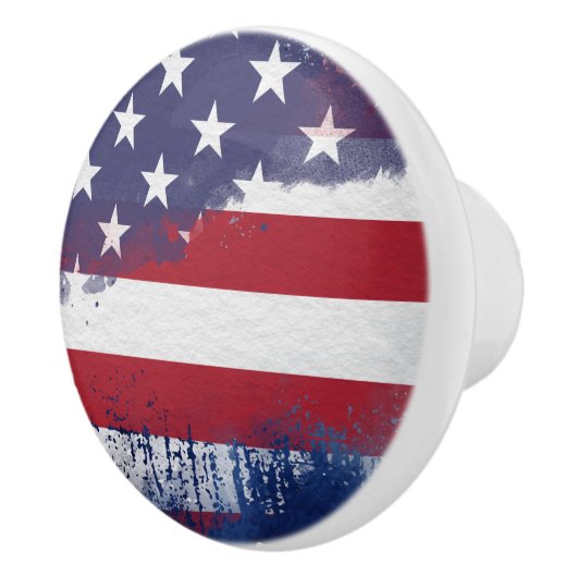 Rustic American Flag Ceramic Pull Keramische Knop (Rechts)