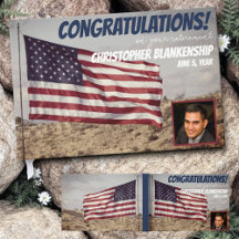 Rustic American Flag Custom Photo