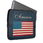 Rustic American Flag Laptop Case (Voorkant Rechts)