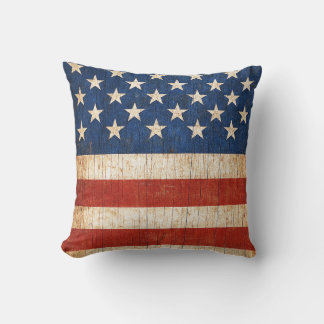 Rustic American Flag Sierkussen