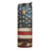 Rustic American  Flag Thermosbeker (Gedraaid links)