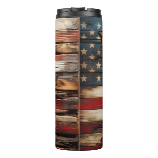 Rustic American  Flag Thermosbeker (Achterkant)