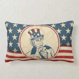 Rustic Americana Patriotic Uncle Sam Kussen