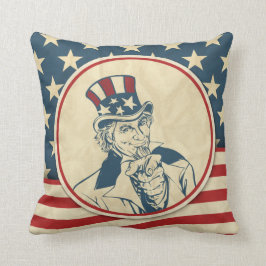 Rustic Americana Uncle Sam Patriotic Kussen