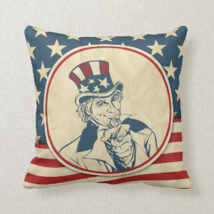 Rustic Americana Uncle Sam Patriotic Kussen