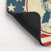 Rustic Americana Uncle Sam Patriotic Muismat (Hoek)