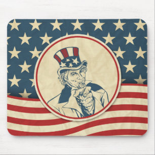 Rustic Americana Uncle Sam Patriotic Muismat