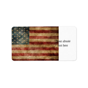 rustic americana , usa flag , grunge , , traditie etiket