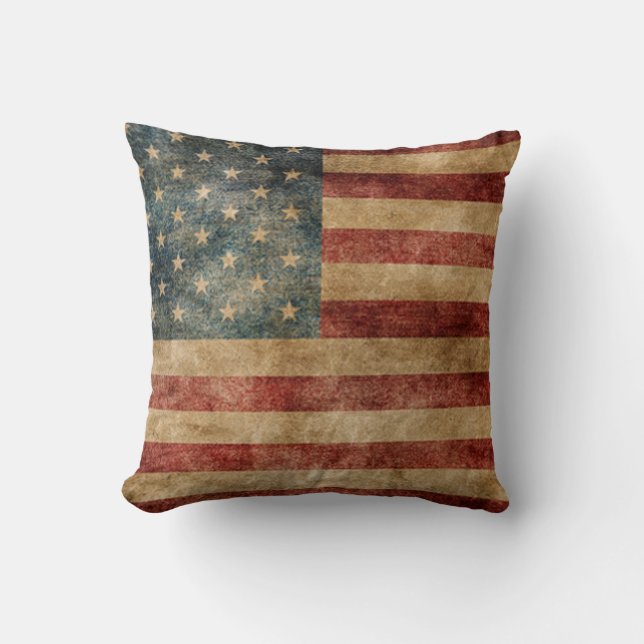 rustic americana , usa flag , grunge ,  , traditie kussen (Voorkant)