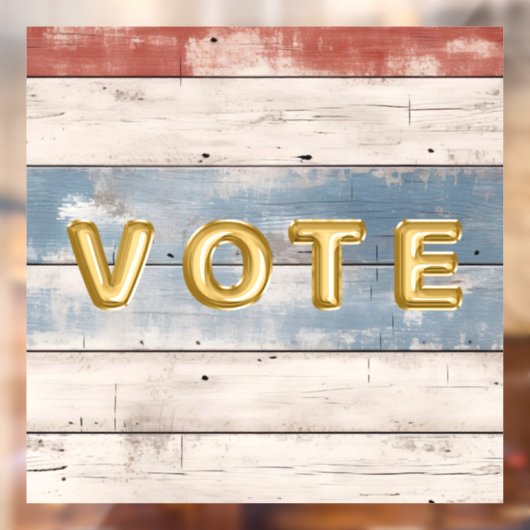 Rustic Americana Wood Plank  Raamsticker (Vel 2)