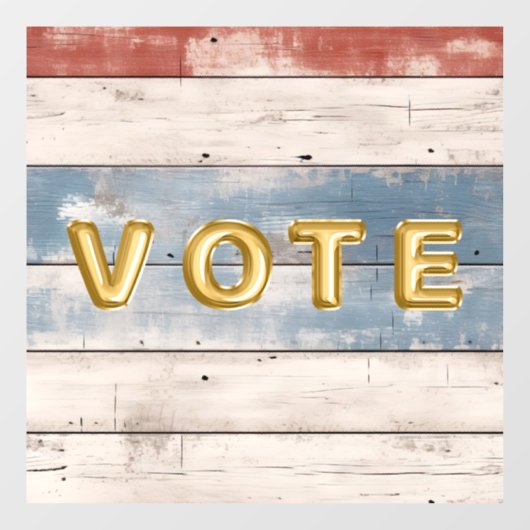 Rustic Americana Wood Plank  Raamsticker (Vel)