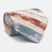 Rustic Americana Wood Plank Stropdas (Opgerold)