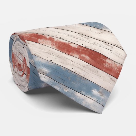 Rustic Americana Wood Plank  Stropdas (Opgerold)