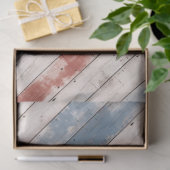 Rustic Americana Wood Plank Tissuepapier (Geschenk)