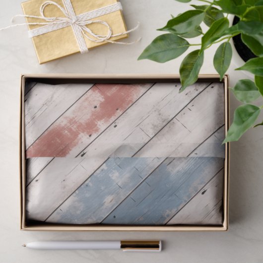 Rustic Americana Wood Plank  Tissuepapier (Geschenk)