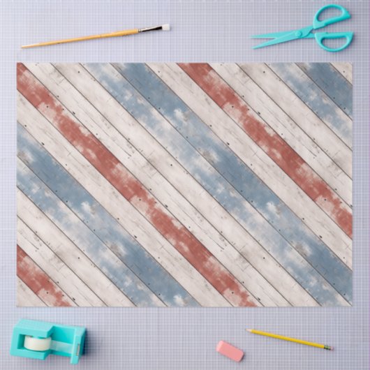 Rustic Americana Wood Plank  Tissuepapier (Craft)