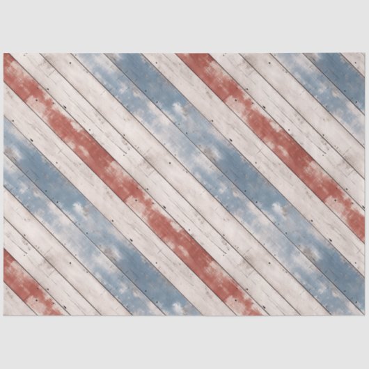 Rustic Americana Wood Plank Tissuepapier (Voorkant)
