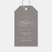 Rustic Amethyst Mountain Wedding Bedankt Cadeaulabel (Voorkant)