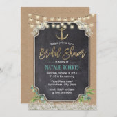 Rustic Anchor Baby's Breath Floral Vrijgezellenfee Kaart (Voorkant / Achterkant)