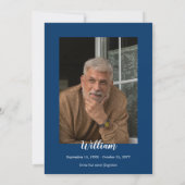 Rustic Anchor Nautical Photo Celebration of Life Kaart (Achterkant)