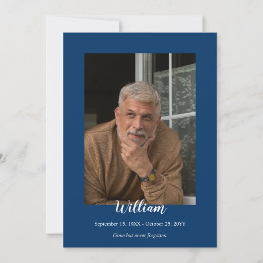 Rustic Anchor Nautical Photo Celebration of Life Kaart (Achterkant)