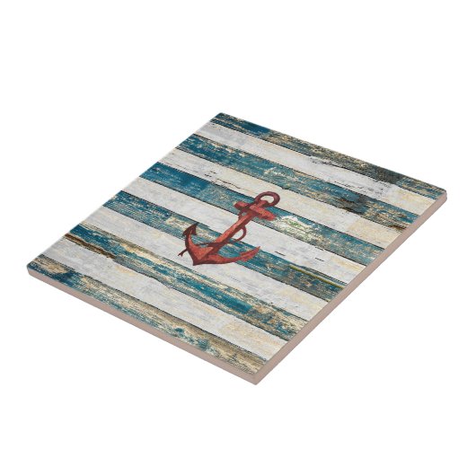 Rustic Anchor Tegeltje (Zijkant)