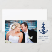 Rustic Anchor Wedding Hartelijk dank Bedankkaart (Voorkant / Achterkant)