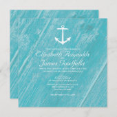 Rustic Anchor Wedding Invitations Kaart (Voorkant / Achterkant)