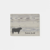 Rustic Angus Bull Silouette Waterverf Post-it® Notes (Voorkant)