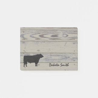 Rustic Angus Bull Silouette Waterverf Post-it® Notes