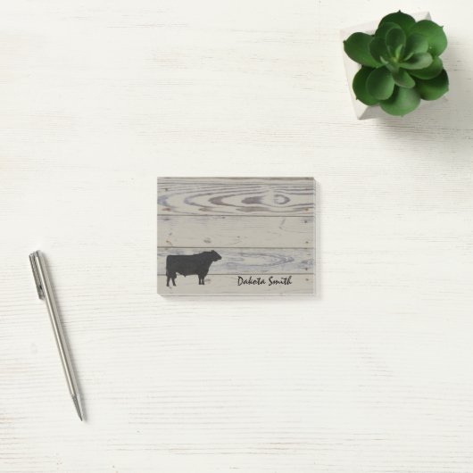 Rustic Angus Bull Silouette Waterverf Post-it® Notes (Kantoor)