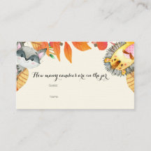 Rustic Animal Hoeveel Snoepjes in de pot Kaart