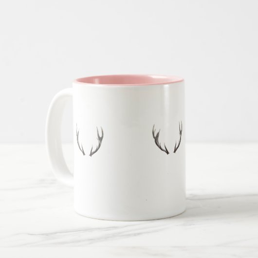 Rustic Animal Horns Design Mok (Voorkant links)