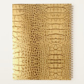 Rustic Animal Print Beige Alligator Print Monogram Planner (Achterkant)