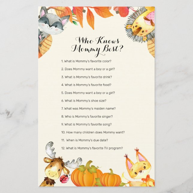 Rustic Animal Pumpkin die mama het beste spel kent (Voorkant)