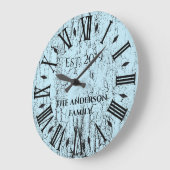  Rustic Antiek Familienaam Roman Numeral Grote Klok (Hoek)