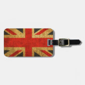 Rustic Antiek Union Jack Pattern Bagagelabel (Voorkant horizontaal)