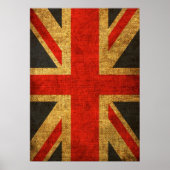 Rustic Antiek Union Jack Pattern Poster (Voorkant)