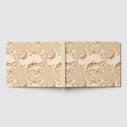 Rustic Antique Musical Notes Gastenboek (Volledig)