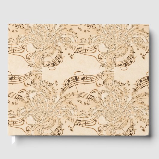 Rustic Antique Musical Notes Gastenboek (Voorkant)