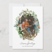 Rustic Antler Christmas Kaart Uitnodigingen (Voorkant)