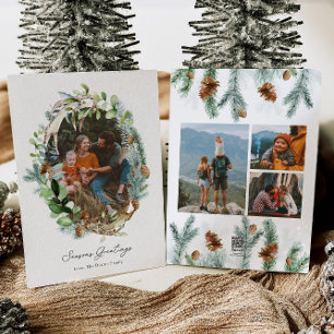 Rustic Antler Christmas Kaart Uitnodigingen