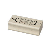 Rustic Antler Custom Return-adresstempel Rubberstempel (Stempel)