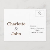 Rustic Antler Deer Floral Woodland Wedding Uitnodiging Briefkaart (Achterkant)