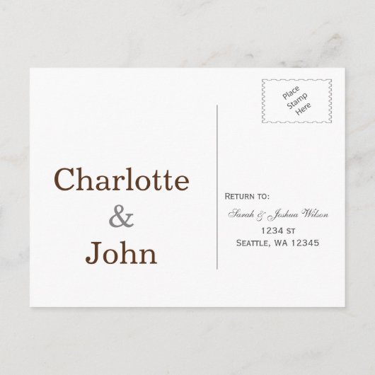 Rustic Antler Deer Floral Woodland Wedding Uitnodiging Briefkaart (Achterkant)