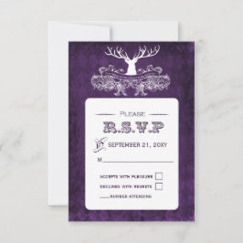 Rustic Antler, Deer Winter Woodland rsvp 3.5 x 5